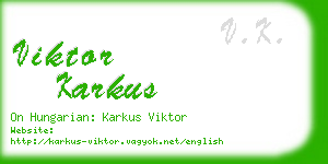 viktor karkus business card